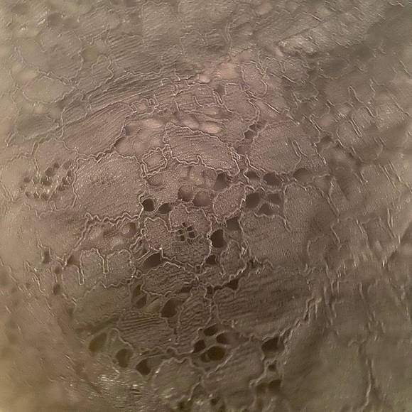 Topshop Black Lace Halter Crop Top sz 10 - Picture 4 of 5